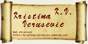 Kristina Verušević vizit kartica